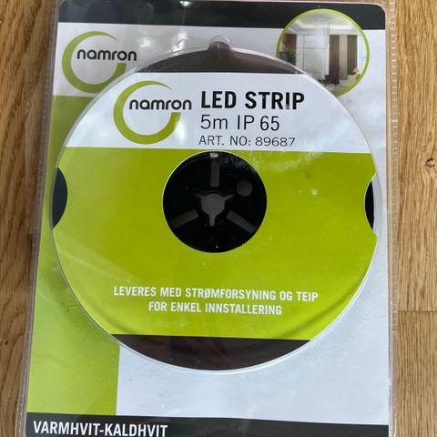 Helt ny og uåpnet Namron LED-strip - 5m IP65, varmhvit-kaldhvit