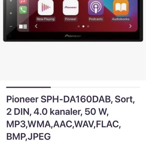 Pioneer SPH DA160 dab