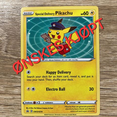 SWSH074 Special Delivery Pikachu