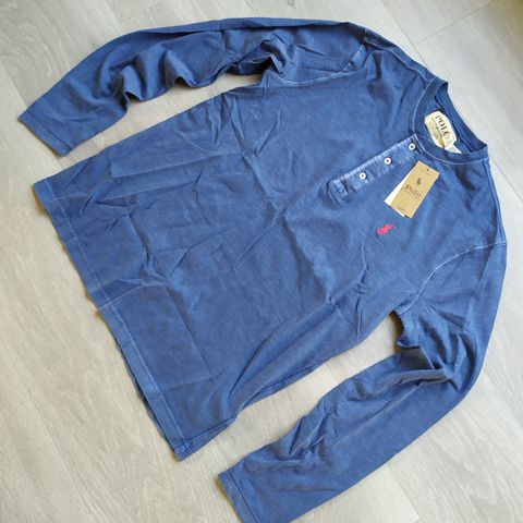 T-skjorte genser Ny POLO RALPH LAUREN Jersey Henley Shirt Langermet str.S BILLIG