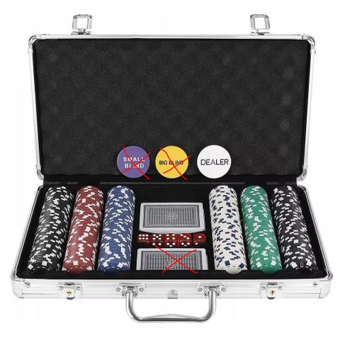 Pokersett i aluminiumskoffert - 300 sjetonger
