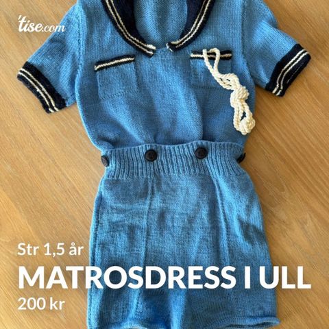 Matrosdress ull 1-2 år