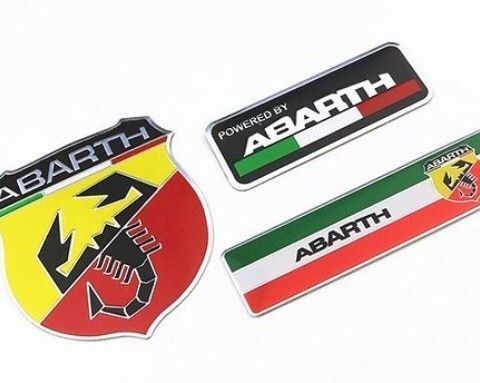 Fiat Abarth logo / emblem sett