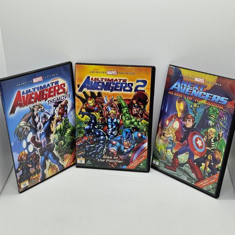 Animated Marvel Features. 3 stk dvd