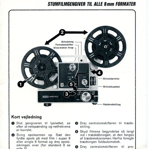 EUMIG Bruksanvisninger for FILMFREMVISERE