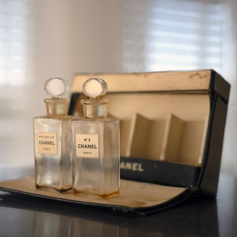 Vintage parfyme flasker, Chanel parfyme flasker , ca 1940