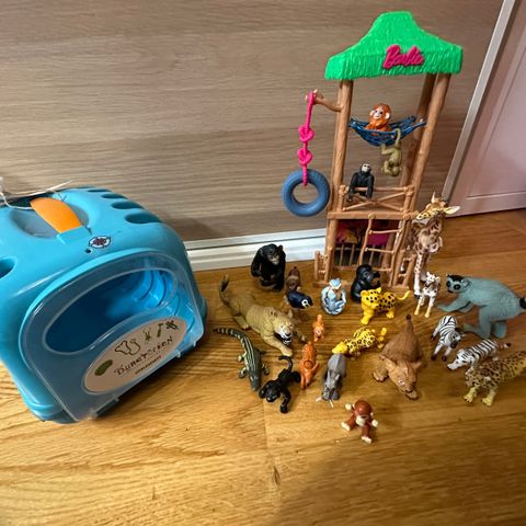 Zoo barbie, jungle play set og Mange lekedyr (Dyreparken)