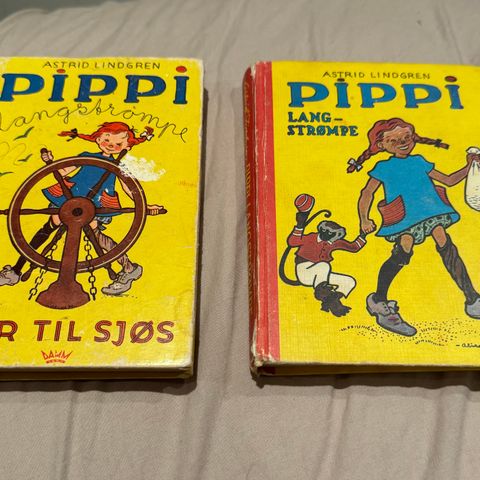 Retro/ vintage Pippi Langstrømpe bøker av Astrid Lindgren