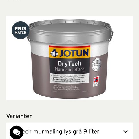 Jotun DryTech murmaling - Lys grå