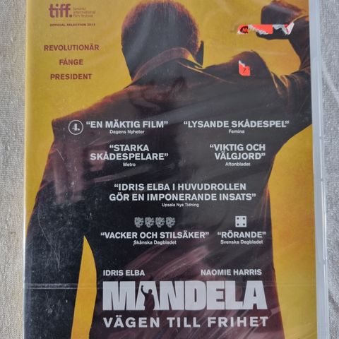 Mandela Veien til frihet DVD ny forseglet norsk tekst
