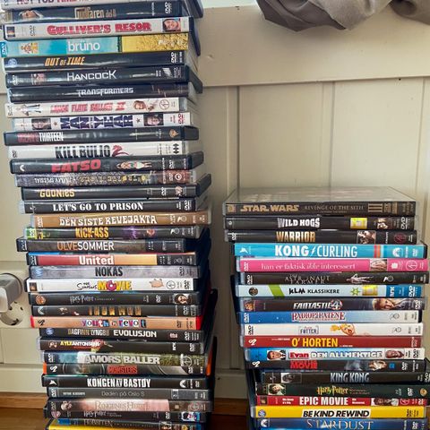 Filmsamling på ca. 280 stk DVD (og Blue-ray)