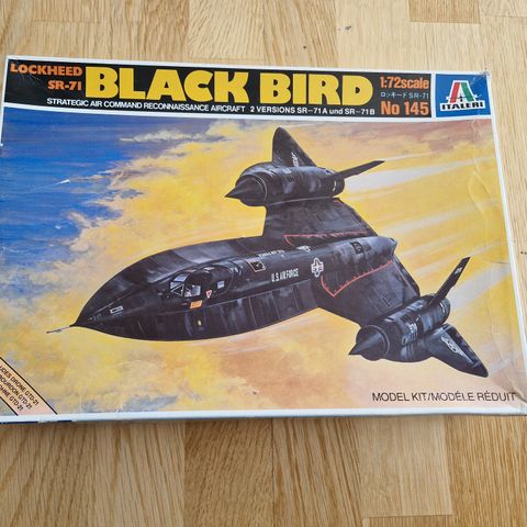 Italieri Lockheed SR-71 Black Bird byggesett | Ubrukt | Vintage
