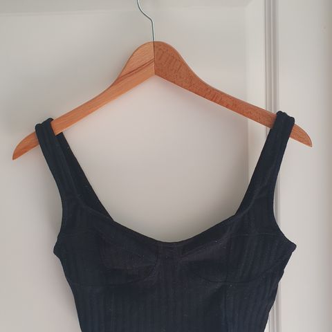 Svart crop-topp, XS