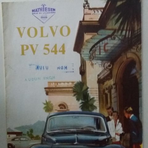 Volvo PV 544 -brosjyre. (NORSK)