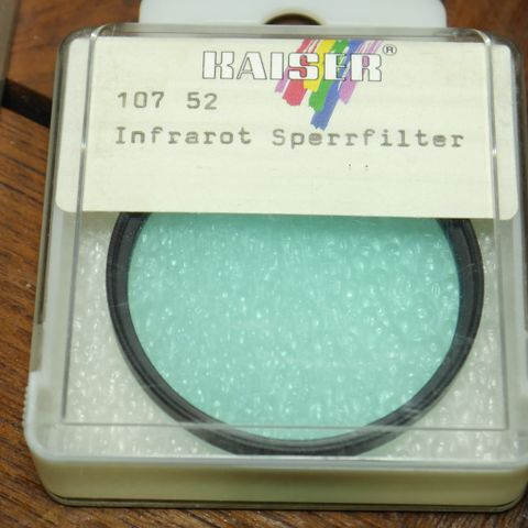 Nye filtre; IR/UV cut filter, gulfilter, UV, 85A orangefilter, polafilter