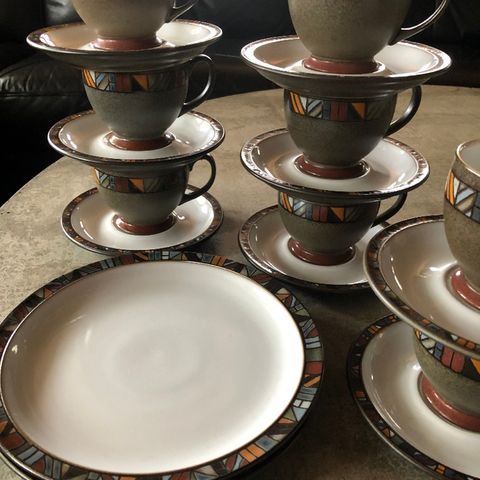 Vintage Denby Marrakesh.12 Tekopper med tefat kr 100 pr stk