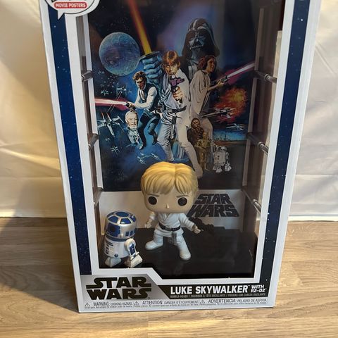Funko Pop Luke Skywalker med R2-D2 film poster med boks.