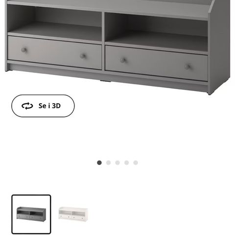 Hauga Tvbenk GRÅ fra IKEA.