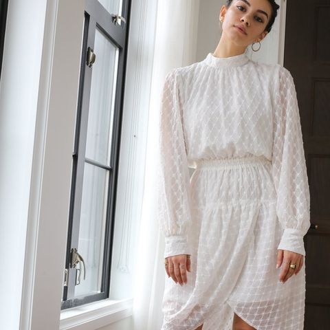 Nydelig hvit Designers Remix kjole - Allie dress str 36
