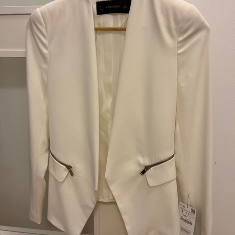 Zara blazer, hvit, str. S