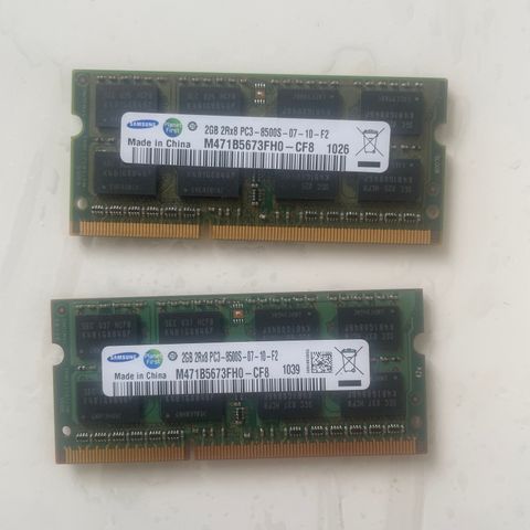 RAM  2 GB DDR3  2gb 2RX8 PC3-8500S-7-10-F2