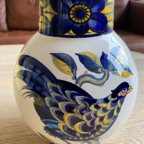 Nydelig vase - Blue pheasant - Royal Copenhagen