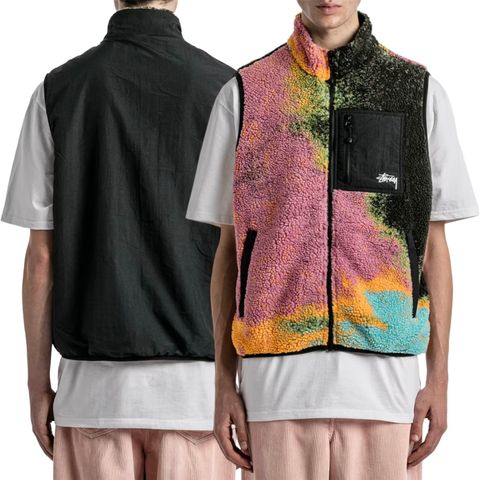 Stüssy Jacquard Dye Sherpa Vest M