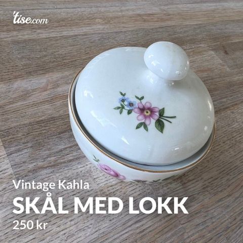 Vintage skål med lokk