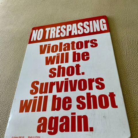 No Trespassing