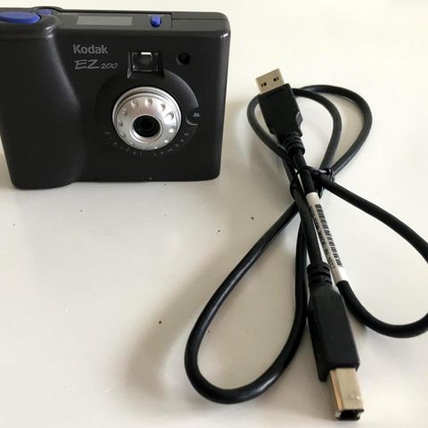 Vintage Kodak EZ 200 Bilder og  Video Digital Kamera, USB kabel for PC *LES