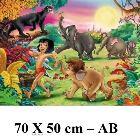 Jungelboken 🐒🐒 ✨️✨️AB Diamond painting full square 70x50 cm