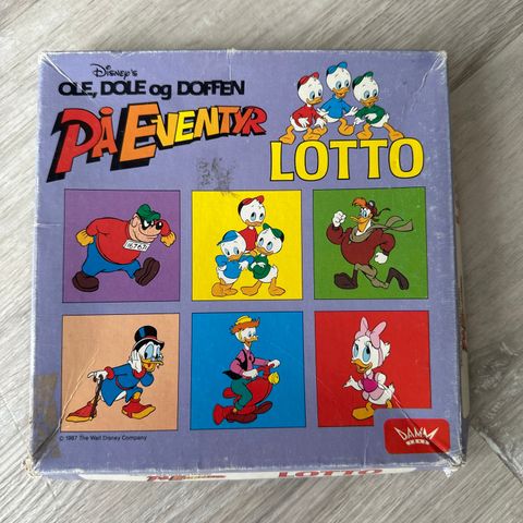 Ducktales (Ole, Dole, Doffen på eventyr) lottospill 1988