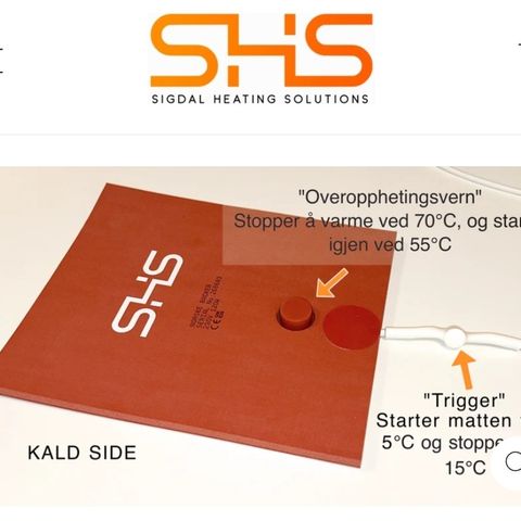Sigdal 120w heating pad