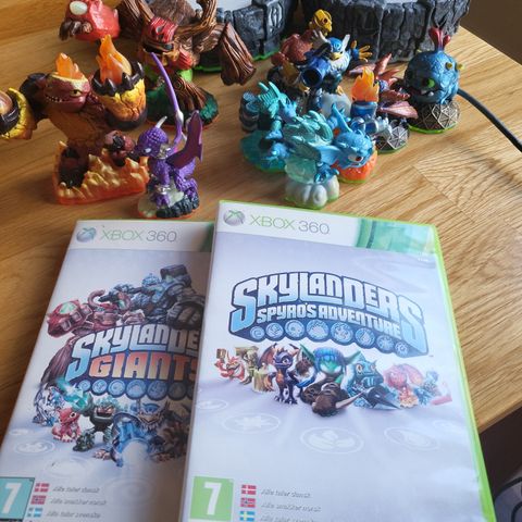 2 spill til Skylanders xbox 360 m/tilbehør