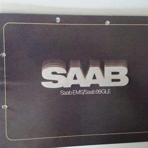 SAAB EMS / SAAB 99 GLE -brosjyre.