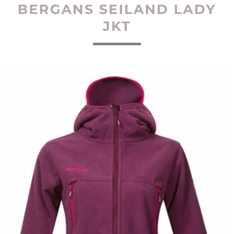 Bergans vindtett Fleece str S (M)