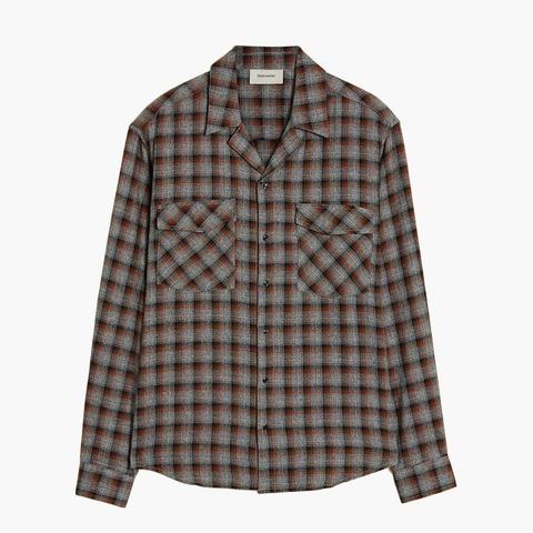 Holzweiler flanellskjorte (Elja Camp Collar Check Shirt Brown Mix)