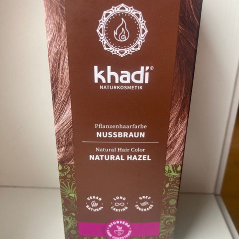 Khadi naturlig hårfarge hasselnøtt 100 g