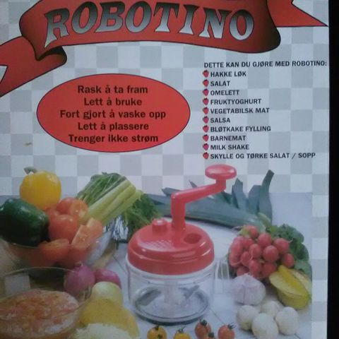 Italienske "Robotino" manuell kjøkkenmaskin