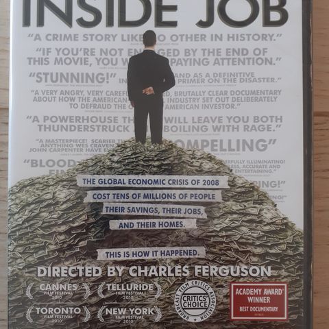 Inside Job DVD - Ny i Plast - Få med gratis ved kjøp over 100 kr