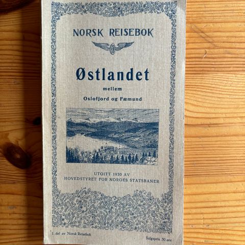 Vintage. Norsk Reisebok 1. del: Østlandet mellem Oslofjord og Fæmund. 2. utgave