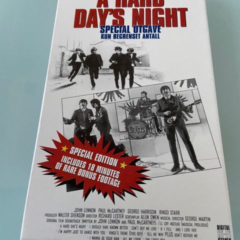 The Beatles Norsk Vhs special limited edition Help og Hard Day’s night utgave