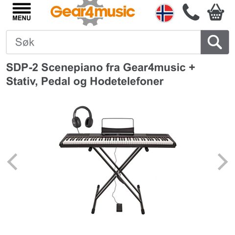 SDP-2 Scenepiano  + Stativ, Pedal og Hodetelefoner