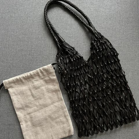 Nappa leather mesh bag Massimo Dutti