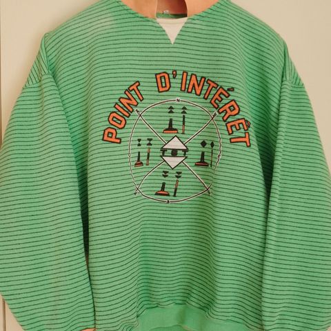 Vintage Ton Sur Ton-sweatshirt/collegegenser, str. M (romslig)