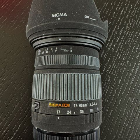 Sigma DC 17-70 mm linse