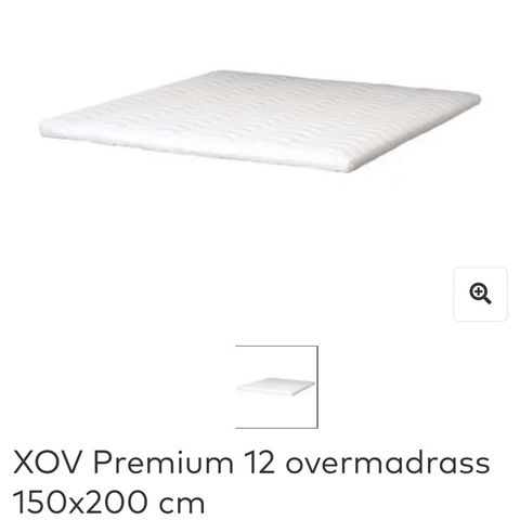 Overmadrass XOV premium 12 Skeidar 150x200