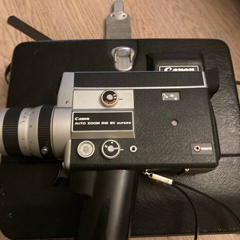 Vintage Canon Super 8 kamera og Aumig mark 610D fremviser