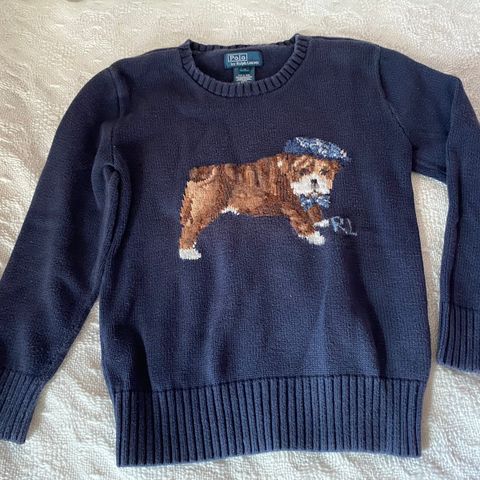 Strikket Polo Ralph Lauren genser, str. 7år.