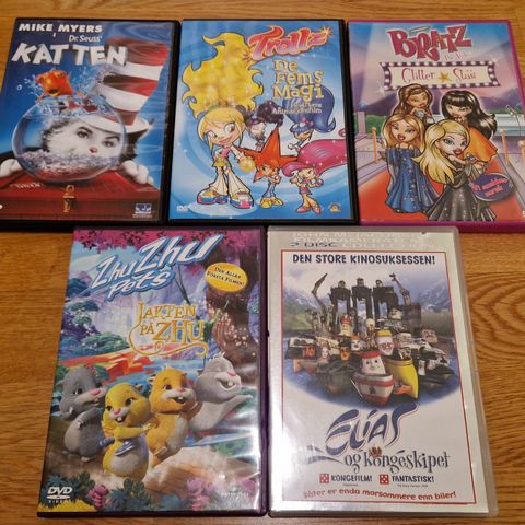5 DVD filmer ( Trollz , Bratz , Zhu Zhu etc.)